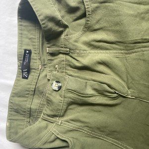 Zara Green High-Waisted Pants